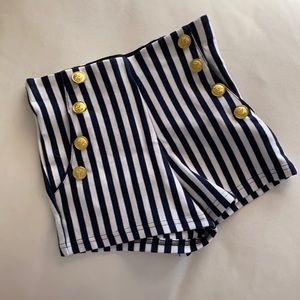 F21 Striped Sailor Shorts with Pockets Size XS